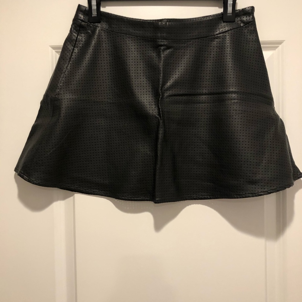 Vegan leather mini skirt